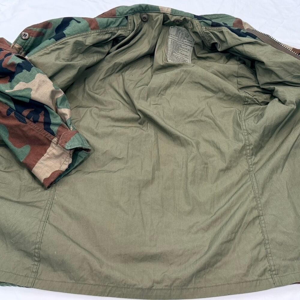 Vintage 1991 U.S. Military M-65 Woodland Camouflage Cold Weather Field Jacket - Picture 7 of 12